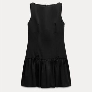 Zara Drop Waist Bow Dress